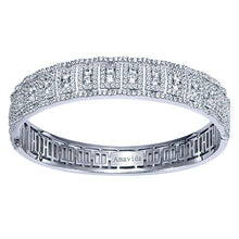 Load image into Gallery viewer, BG3042W84JJ  Gabriel &amp; Co. 18K White Gold Multi Row Textured Diamond Bangle