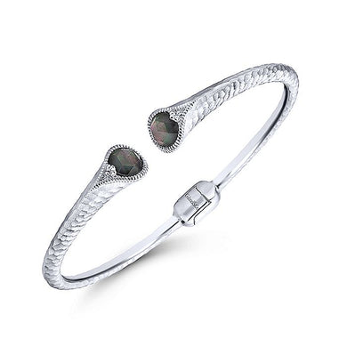 BG3677SVJXB  Gabriel & Co. 18K White Gold Multi Row Textured Diamond Bangle