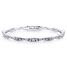 Load image into Gallery viewer, BG3707-65W45JJ  Gabriel &amp; Co. 18K White Gold Multi Row Textured Diamond Bangle