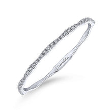 Load image into Gallery viewer, BG3707-65W45JJ  Gabriel &amp; Co. 18K White Gold Multi Row Textured Diamond Bangle