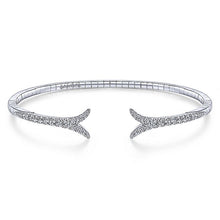 Load image into Gallery viewer, BG3913W45JJ  Gabriel &amp; Co. 18K White Gold Multi Row Textured Diamond Bangle