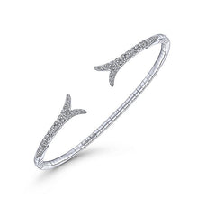 Load image into Gallery viewer, BG3913W45JJ  Gabriel &amp; Co. 18K White Gold Multi Row Textured Diamond Bangle