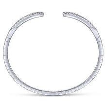 Load image into Gallery viewer, BG3913W45JJ  Gabriel &amp; Co. 18K White Gold Multi Row Textured Diamond Bangle