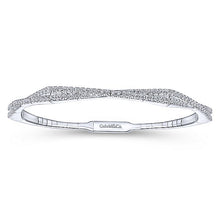 Load image into Gallery viewer, BG3972-65W45JJ  Gabriel &amp; Co. 18K White Gold Multi Row Textured Diamond Bangle