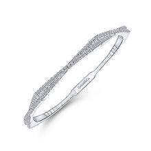 Load image into Gallery viewer, BG3972-65W45JJ  Gabriel &amp; Co. 18K White Gold Multi Row Textured Diamond Bangle