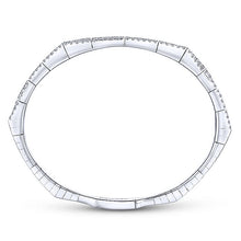 Load image into Gallery viewer, BG3972-65W45JJ  Gabriel &amp; Co. 18K White Gold Multi Row Textured Diamond Bangle