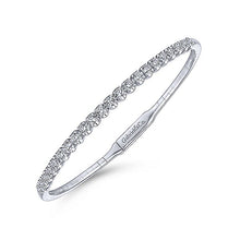 Load image into Gallery viewer, BG3975-65W45JJ  Gabriel &amp; Co. 18K White Gold Multi Row Textured Diamond Bangle