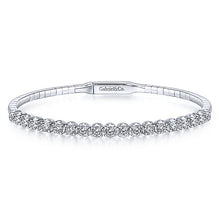 Load image into Gallery viewer, BG3976-65W45JJ  Gabriel &amp; Co. 18K White Gold Multi Row Textured Diamond Bangle