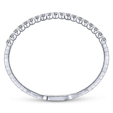 Load image into Gallery viewer, BG3976-65W45JJ  Gabriel &amp; Co. 18K White Gold Multi Row Textured Diamond Bangle