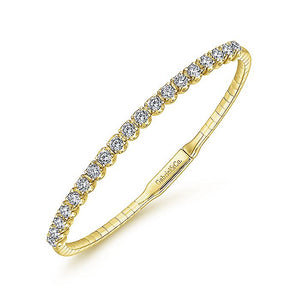 BG3976-65Y45JJ  Gabriel & Co. 18K White Gold Multi Row Textured Diamond Bangle