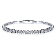 Load image into Gallery viewer, BG3977-65W45JJ  Gabriel &amp; Co. 18K White Gold Multi Row Textured Diamond Bangle