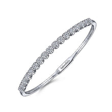 Load image into Gallery viewer, BG3977-65W45JJ  Gabriel &amp; Co. 18K White Gold Multi Row Textured Diamond Bangle