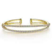 Load image into Gallery viewer, BG4008-65Y45JJ  Gabriel &amp; Co. 18K White Gold Multi Row Textured Diamond Bangle