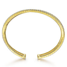 Load image into Gallery viewer, BG4008-65Y45JJ  Gabriel &amp; Co. 18K White Gold Multi Row Textured Diamond Bangle