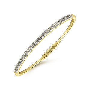 BG4009-65Y45JJ  Gabriel & Co. 18K White Gold Multi Row Textured Diamond Bangle