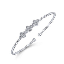 Load image into Gallery viewer, BG4115-65W45JJ  Gabriel &amp; Co. 18K White Gold Multi Row Textured Diamond Bangle