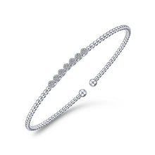 Load image into Gallery viewer, BG4116-65W45JJ  Gabriel &amp; Co. 18K White Gold Multi Row Textured Diamond Bangle