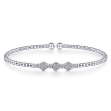 Load image into Gallery viewer, BG4117-65W45JJ  Gabriel &amp; Co. 18K White Gold Multi Row Textured Diamond Bangle