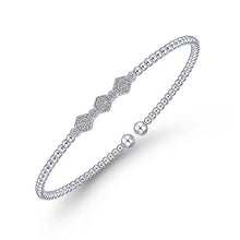 Load image into Gallery viewer, BG4117-65W45JJ  Gabriel &amp; Co. 18K White Gold Multi Row Textured Diamond Bangle