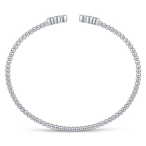 BG4124-65W45JJ  Gabriel & Co. 18K White Gold Multi Row Textured Diamond Bangle