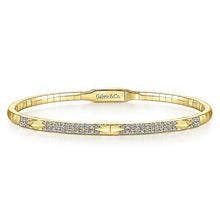 Load image into Gallery viewer, BG4187-65Y45JJ  Gabriel &amp; Co. 18K White Gold Multi Row Textured Diamond Bangle