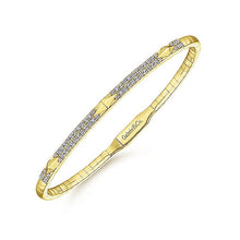 Load image into Gallery viewer, BG4187-65Y45JJ  Gabriel &amp; Co. 18K White Gold Multi Row Textured Diamond Bangle