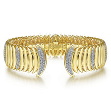 Load image into Gallery viewer, BG4207-65Y45JJ  Gabriel &amp; Co. 18K White Gold Multi Row Textured Diamond Bangle