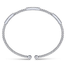 Load image into Gallery viewer, BG4217-65W45JJ  Gabriel &amp; Co. 18K White Gold Multi Row Textured Diamond Bangle