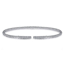 Load image into Gallery viewer, BG4218-65W45JJ  Gabriel &amp; Co. 18K White Gold Multi Row Textured Diamond Bangle