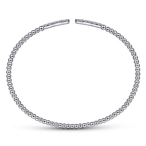 BG4218-65W45JJ  Gabriel & Co. 18K White Gold Multi Row Textured Diamond Bangle