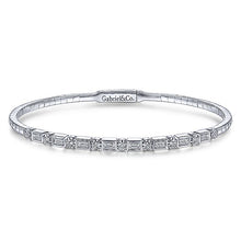 Load image into Gallery viewer, BG4219-65W44JJ  Gabriel &amp; Co. 18K White Gold Multi Row Textured Diamond Bangle