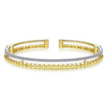 Load image into Gallery viewer, BG4220-65M45JJ  Gabriel &amp; Co. 18K White Gold Multi Row Textured Diamond Bangle