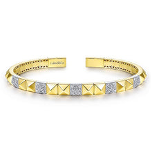 Load image into Gallery viewer, BG4225-65M45JJ  Gabriel &amp; Co. 18K White Gold Multi Row Textured Diamond Bangle