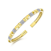 Load image into Gallery viewer, BG4225-65M45JJ  Gabriel &amp; Co. 18K White Gold Multi Row Textured Diamond Bangle