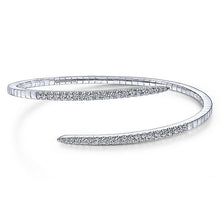 Load image into Gallery viewer, BG4227-65W45JJ  Gabriel &amp; Co. 18K White Gold Multi Row Textured Diamond Bangle