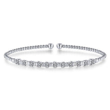 Load image into Gallery viewer, BG4228-65W45JJ  Gabriel &amp; Co. 18K White Gold Multi Row Textured Diamond Bangle