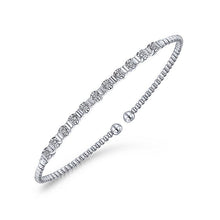 Load image into Gallery viewer, BG4228-65W45JJ  Gabriel &amp; Co. 18K White Gold Multi Row Textured Diamond Bangle