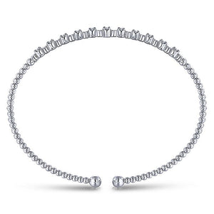 BG4228-65W45JJ  Gabriel & Co. 18K White Gold Multi Row Textured Diamond Bangle