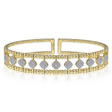 Load image into Gallery viewer, BG4232-65Y45JJ  Gabriel &amp; Co. 18K White Gold Multi Row Textured Diamond Bangle