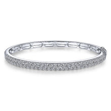 Load image into Gallery viewer, BG4242-65W45JJ  Gabriel &amp; Co. 18K White Gold Multi Row Textured Diamond Bangle