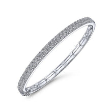 Load image into Gallery viewer, BG4242-65W45JJ  Gabriel &amp; Co. 18K White Gold Multi Row Textured Diamond Bangle