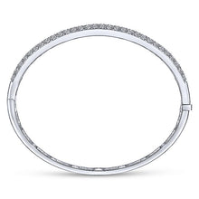 Load image into Gallery viewer, BG4242-65W45JJ  Gabriel &amp; Co. 18K White Gold Multi Row Textured Diamond Bangle