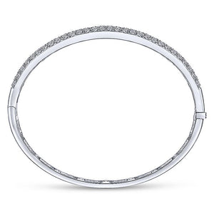 BG4242-65W45JJ  Gabriel & Co. 18K White Gold Multi Row Textured Diamond Bangle