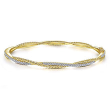 Load image into Gallery viewer, BG4275-65Y45JJ  Gabriel &amp; Co. 18K White Gold Multi Row Textured Diamond Bangle