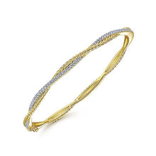 Load image into Gallery viewer, BG4275-65Y45JJ  Gabriel &amp; Co. 18K White Gold Multi Row Textured Diamond Bangle