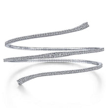 Load image into Gallery viewer, BG4282-62W45JJ  Gabriel &amp; Co. 18K White Gold Multi Row Textured Diamond Bangle