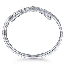 Load image into Gallery viewer, BG4282-62W45JJ  Gabriel &amp; Co. 18K White Gold Multi Row Textured Diamond Bangle