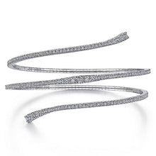 Load image into Gallery viewer, BG4282-65W45JJ  Gabriel &amp; Co. 18K White Gold Multi Row Textured Diamond Bangle