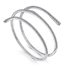 Load image into Gallery viewer, BG4282-65W45JJ  Gabriel &amp; Co. 18K White Gold Multi Row Textured Diamond Bangle