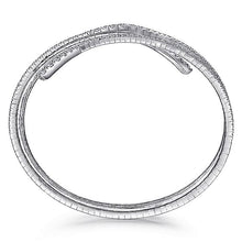 Load image into Gallery viewer, BG4282-65W45JJ  Gabriel &amp; Co. 18K White Gold Multi Row Textured Diamond Bangle